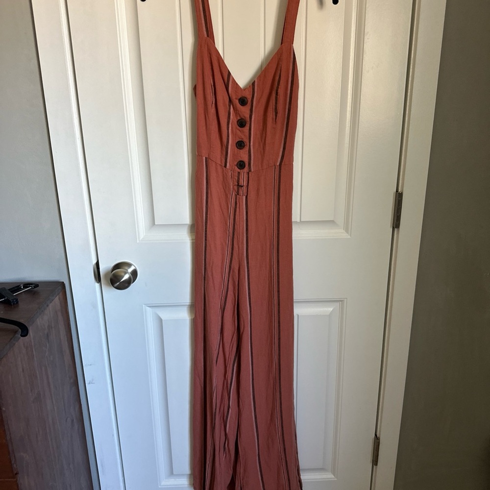 Elegant Rust Button-Down Jumper